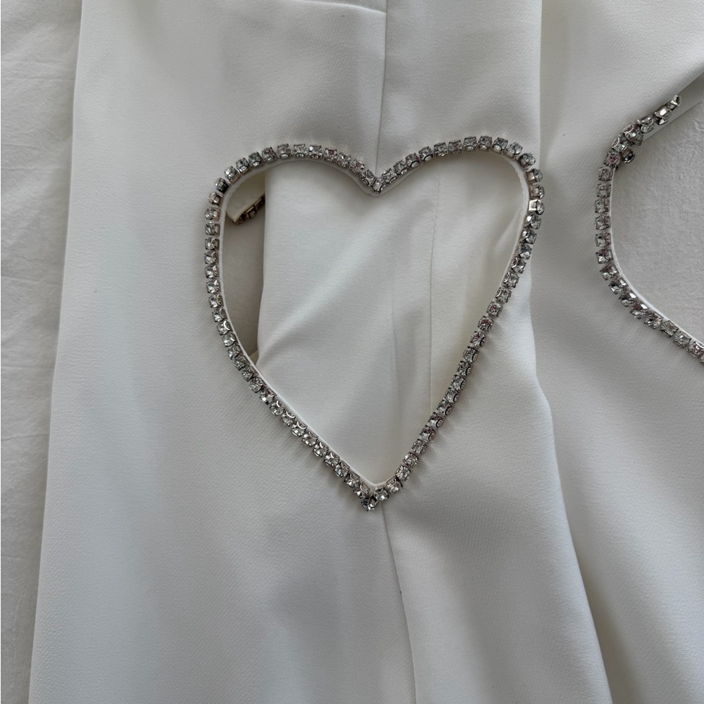 Nasty Gal Cream Dress with Rhinestone Accents - Picture 4 of 6